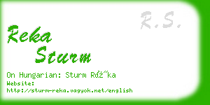 reka sturm business card